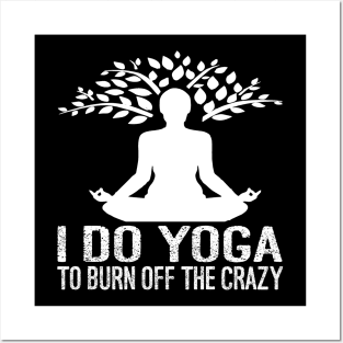 I Do Yoga To Burn Off The Crazy Posters and Art